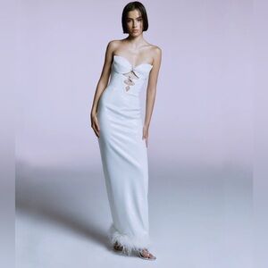 Sudietuz SEQUINED WHITE GOWN